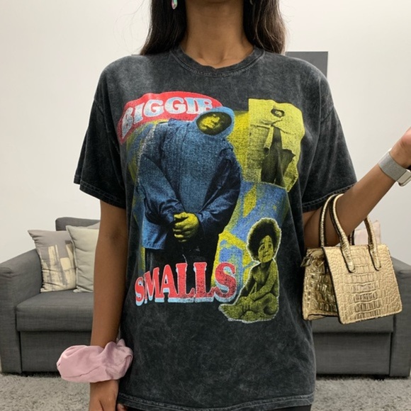 Acid‎ washed grey Biggie Smalls tee. - Picture 2 of 7